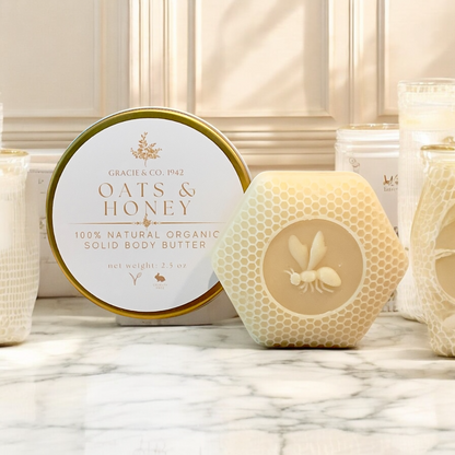 Emerald Tulsi Ultimate Moisture Shea Butter Lotion Bar for body care, solid moisturizer with rich shea butter in a sleek container.
