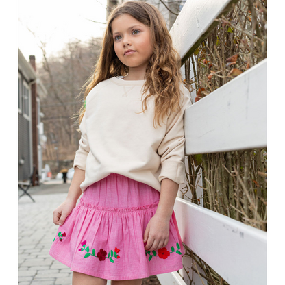 Pink Cari skirt from Sangria Abderus, women&
