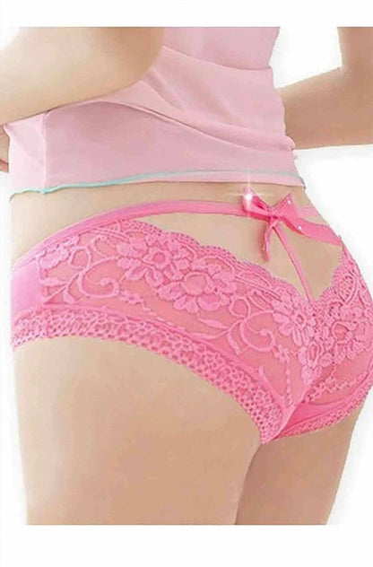 Pink sheer seductive panties for women by Harlequin Icarus, featuring delicate, transparent fabric and elegant design.