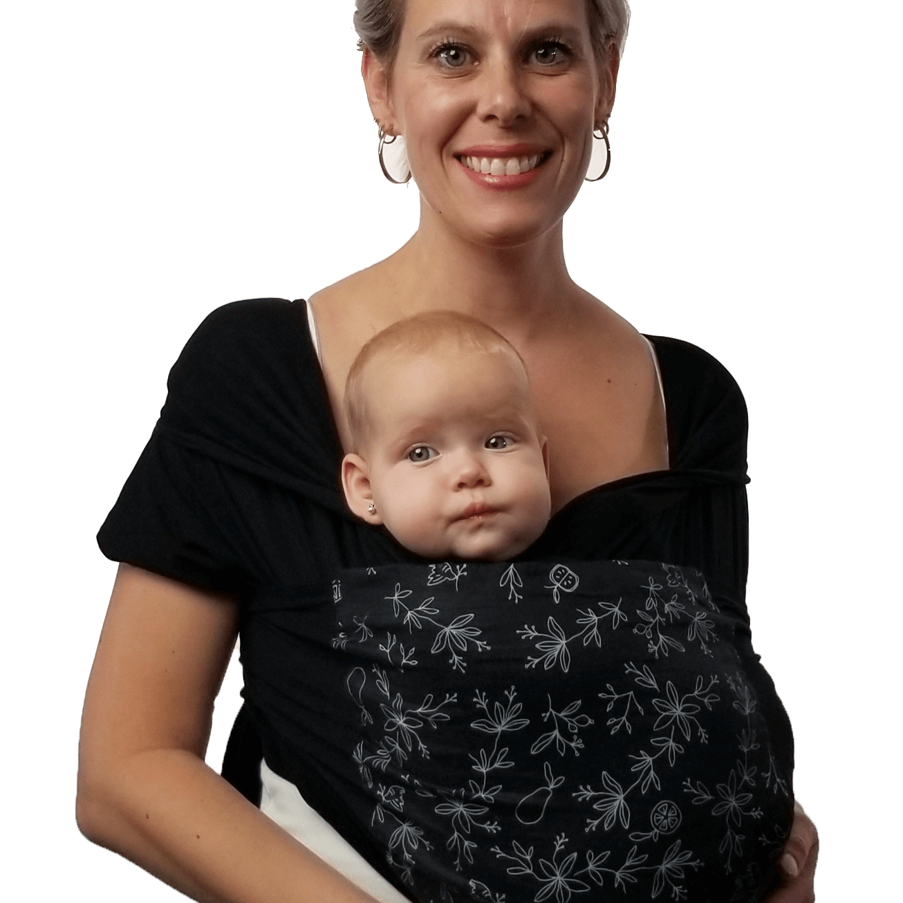 Amber Leto Snüg baby clothing with a colorful, folded design on soft fabric, perfect for infants.