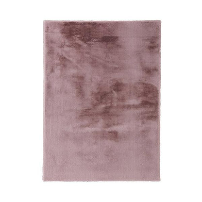 Dusty pink Pony rectangle rug by Amethyst Hera, soft home decor with a plush texture, suitable for living rooms or bedrooms.