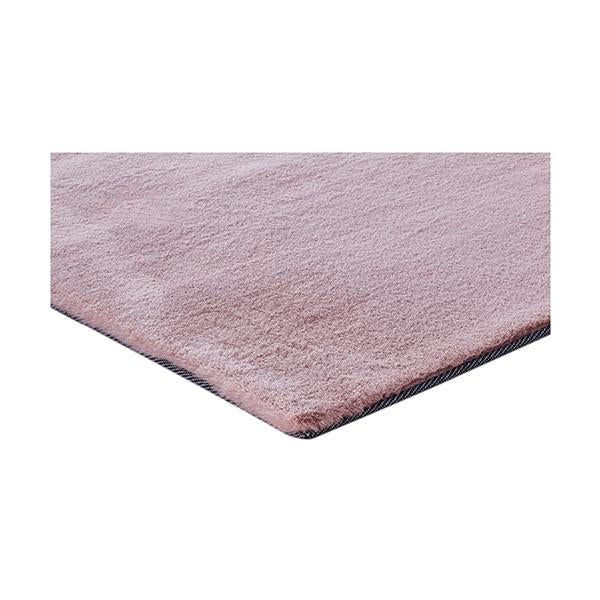 Dusty pink Pony rectangle rug by Amethyst Hera, soft textured home decor piece for living room or bedroom.