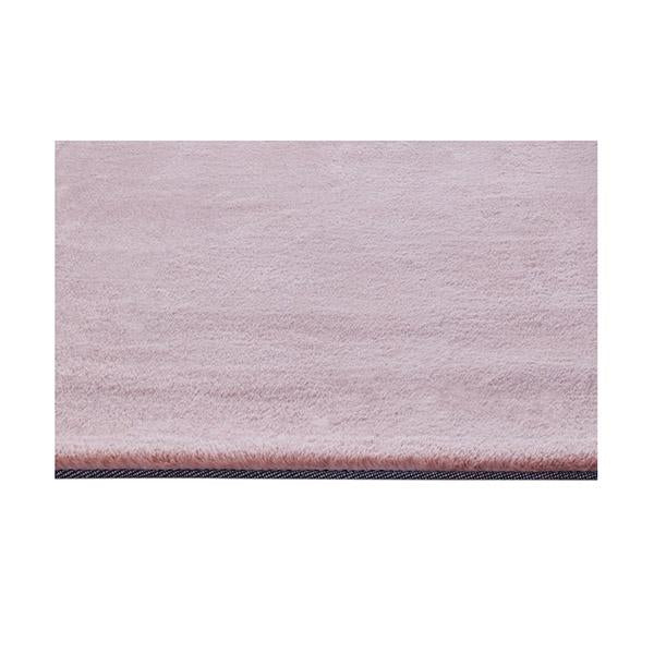 Dusty pink Pony rectangle rug by Amethyst Hera, featuring a soft, plush design ideal for home and garden decor.