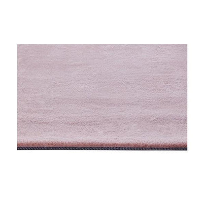 Dusty pink Pony rectangle rug by Amethyst Hera, featuring a soft, plush design ideal for home and garden decor.