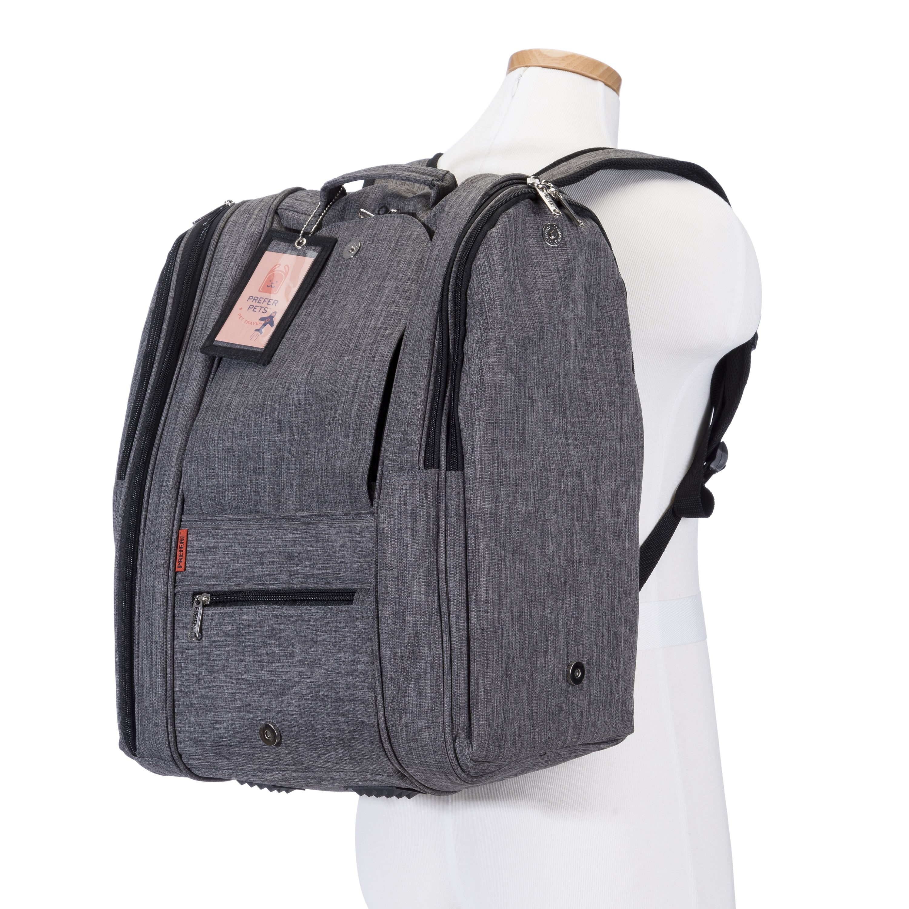 Pink Coconut 368 Adventure™ Pet Carrier Backpack showing breathable mesh sides and adjustable straps for comfortable pet travel.