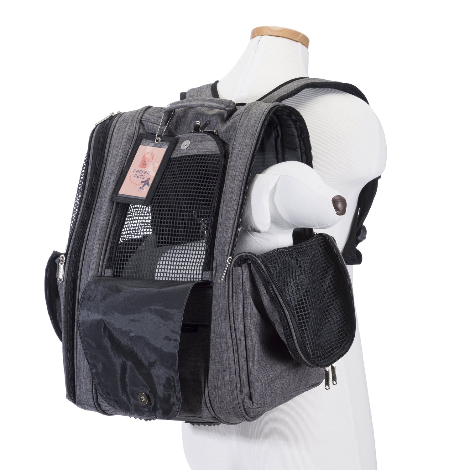 Pink Coconut 368 Adventure™ pet carrier backpack with ventilation and adjustable straps, designed for comfortable pet travel.