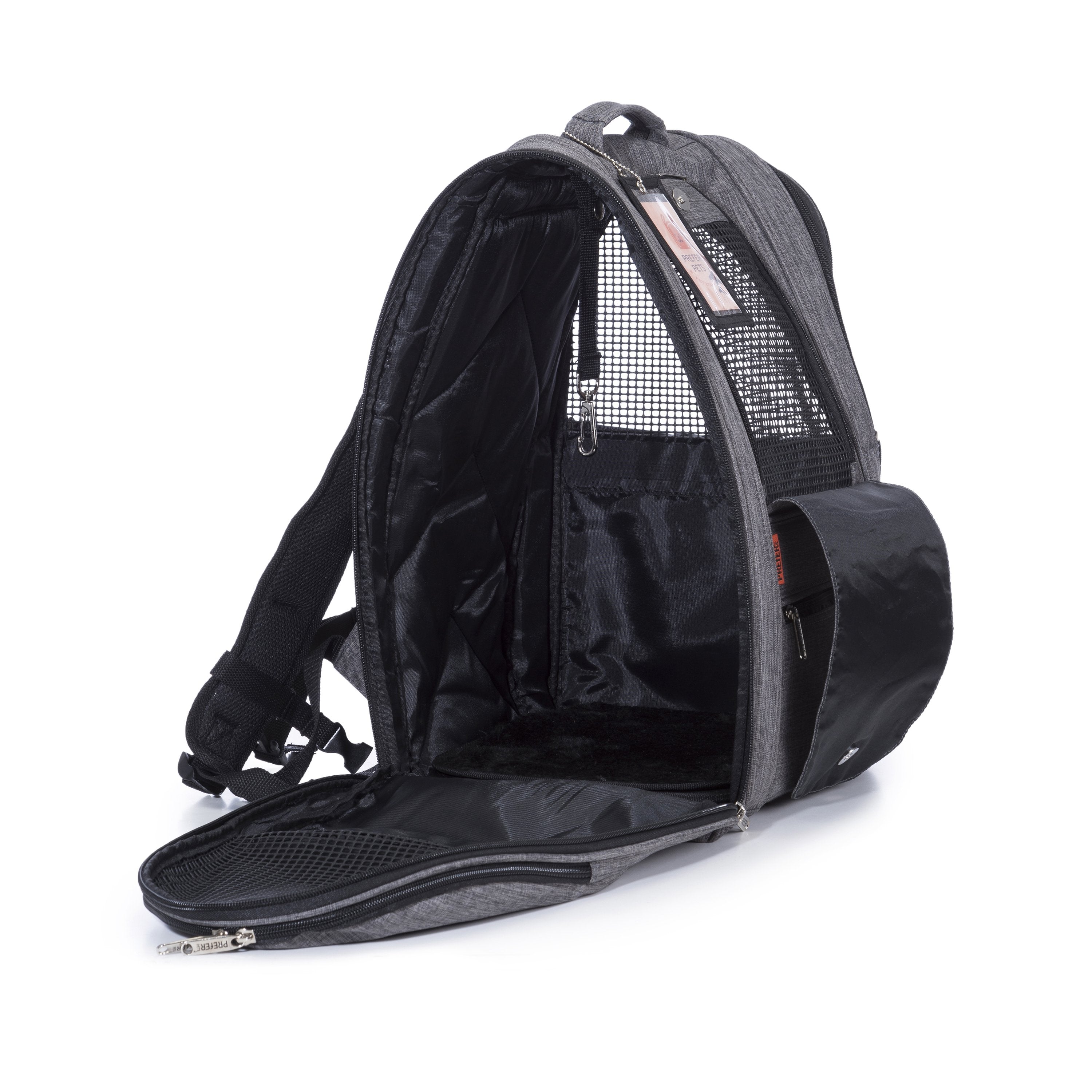 Pink Coconut 368 Adventure™ Backpack pet carrier with mesh sides and adjustable straps, designed for comfortable pet travel.