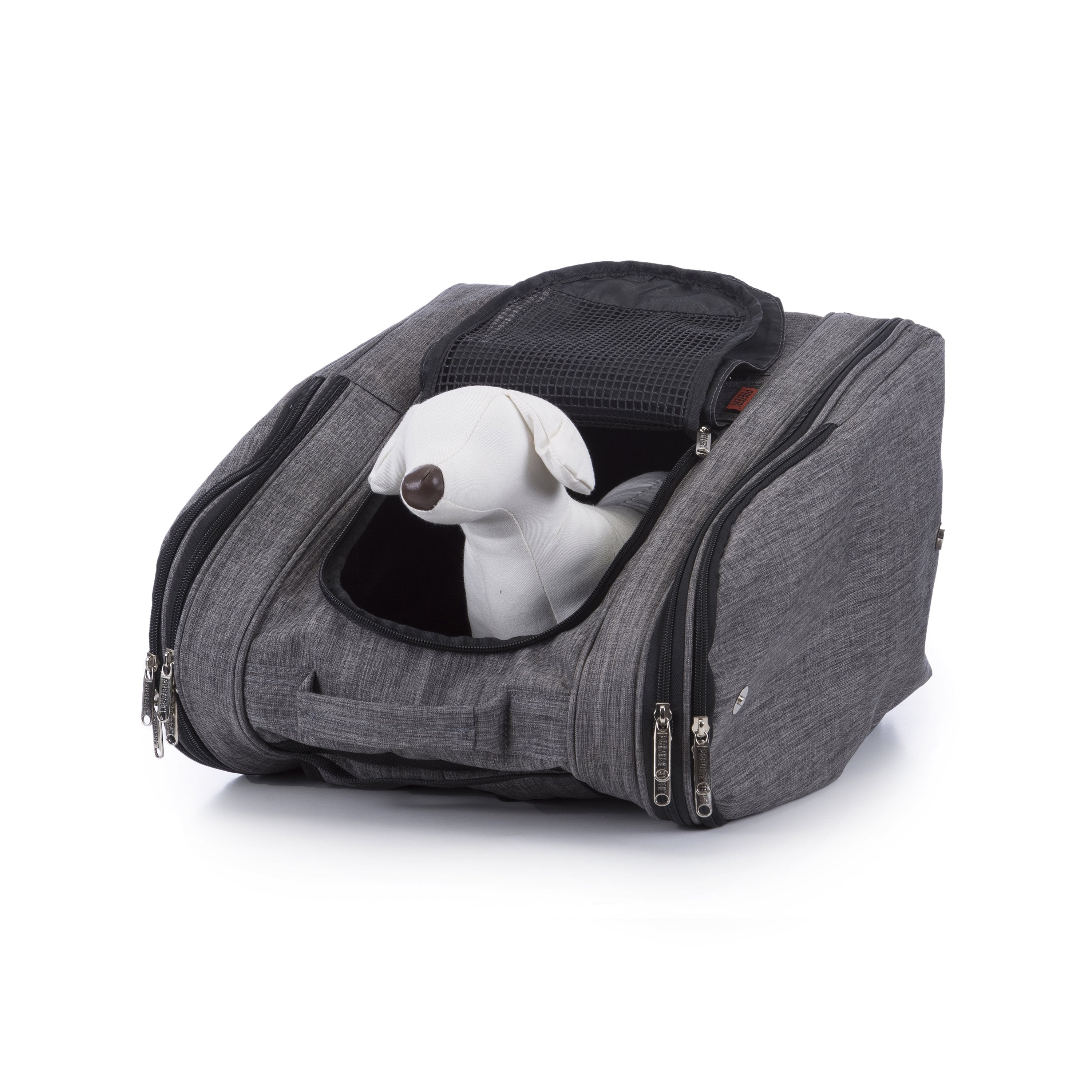 Pink Coconut 368 Adventure™ pet carrier backpack with mesh sides and adjustable straps, designed for comfortable pet transport.