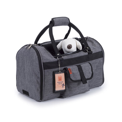 Pink Coconut 312 Hideaway™ Duffel pet carrier showing a soft, stylish bag with ventilation panels and top handles for easy carrying.