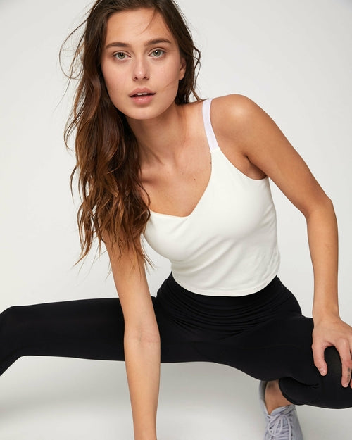 Off-white Lemon Molly Maia Longline Bra for women, featuring a sleek design and supportive fit.