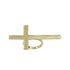 Gold cross ring from Mint Green Sunflower featuring an oversized sideways design, crafted in 14K gold.
