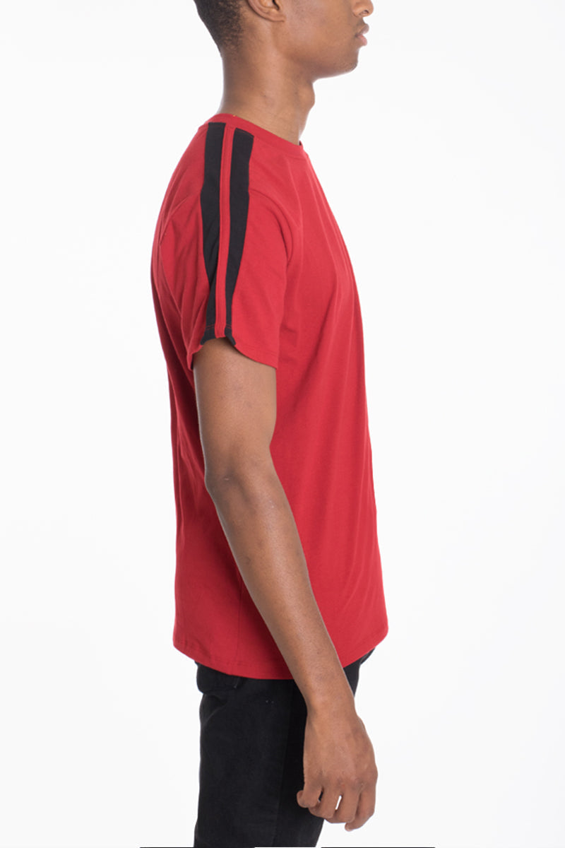 Lime Milo Coleman Two Stripe Tee, stylish men&