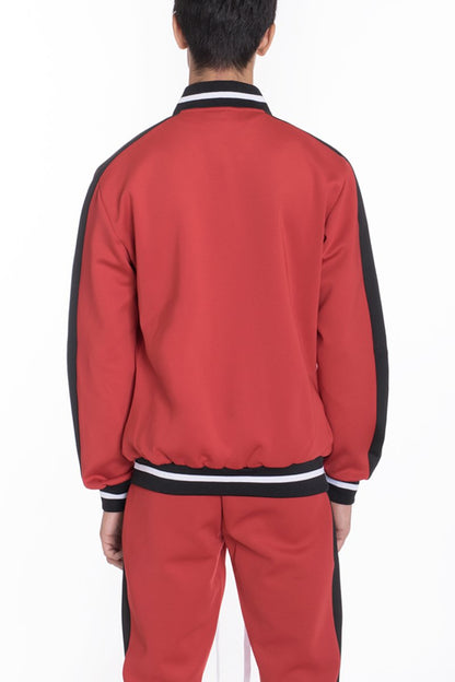 Red Lime Milo Rally Track Jacket for activewear, featuring lightweight fabric and sporty design for outdoor activities.