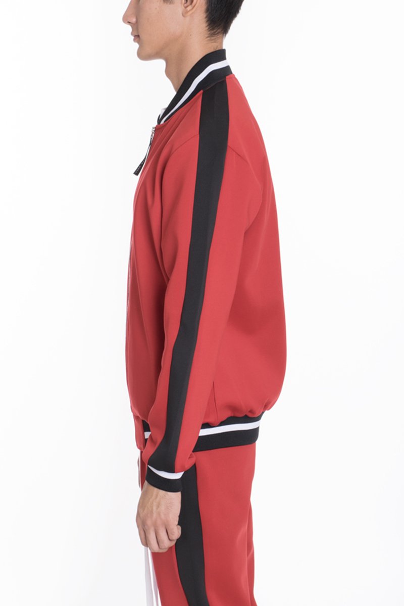 Red Lime Milo Rally Track Jacket, activewear with sporty design and zip-up front, ideal for athletic or casual wear.