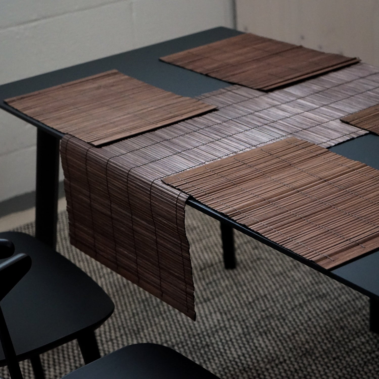 Bamboo table runner from Orchid Daisy, showcasing a natural bamboo design ideal for home and garden table decor.