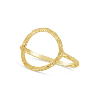 Yellow gold Geometry Circle ring by Blue Theia, featuring a sleek, minimalist jewelry design with smooth circular shape.