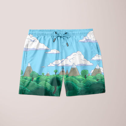 Scorpius Awe Nature shorts made of rafia fabric, featuring a casual fit and natural design, suitable for summer wear.