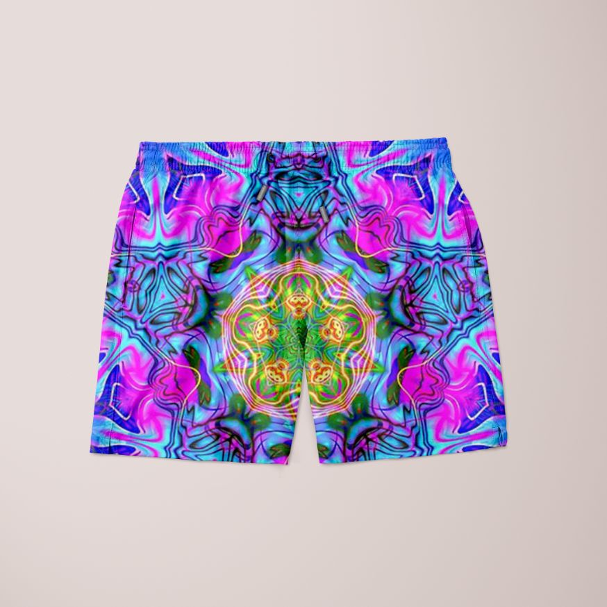 Scorpius Dark Star Shorts made of lightweight fabric with dark star pattern, casual style perfect for warm weather.