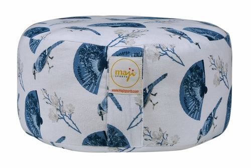 Azure Jason Mod Zafu sports and outdoors cushion with a comfortable, round fabric design in natural tones.