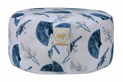 Azure Jason Mod Zafu sports and outdoors cushion with a comfortable, round fabric design in natural tones.