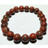 Red Jasper beaded elastic stretch bracelet from Silver Hestia with 8mm polished red gemstone beads for jewelry accessory.