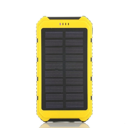 Salmon Lucky roaming solar power bank with built-in solar panel and USB ports for charging phones and tablets outdoors.