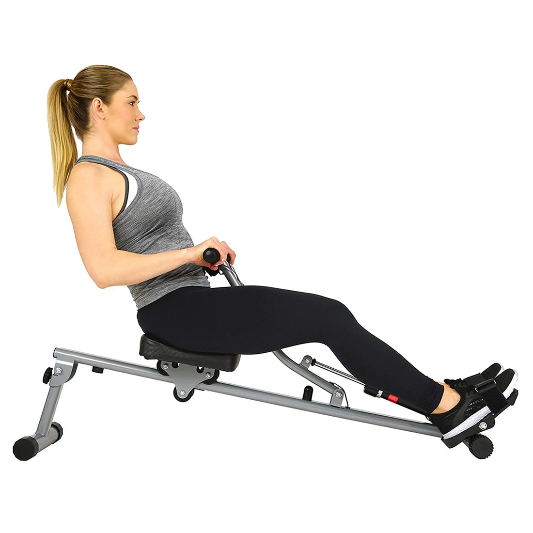 NNEOBA Rowing Machine Rower with 12 Level Resistance &amp; Digital Monitor