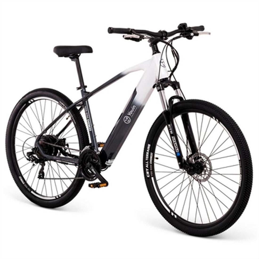 Electric bike Youin Everest with 14000mAh battery, 29-inch wheels, and 250W motor, shown outdoors in a sports and outdoor setting.