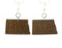 Red Sunflower North Dakota State earrings showing detailed design with the state shape and sunflower motif.