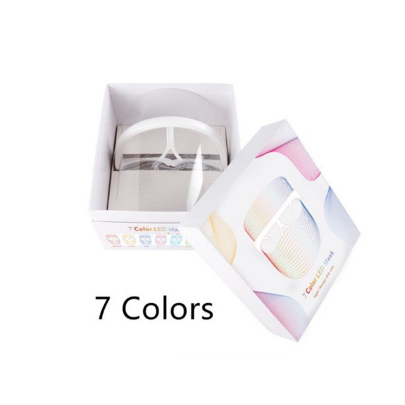 Maroon Asteria 7-color LED light therapy facial mask for anti-aging and anti-wrinkle skincare treatment.