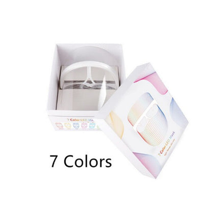 Maroon Asteria 7-color LED light therapy facial mask for anti-aging and anti-wrinkle skincare treatment.