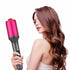 Maroon Asteria auto hair curler curling iron with 16 temperature settings for versatile styling and smooth, glossy curls.