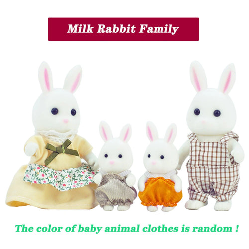 Miniature rabbit doll from AliExpress, part of a 1/12 micro dollhouse set with reindeer, sheep, elephant, and squirrel figures.