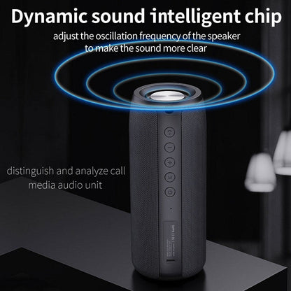 Yellow Pandora Bluetooth portable waterproof subwoofer sound box speaker showing controls and water-resistant design.