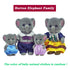 Small collection of plush rabbit, reindeer, sheep, elephant, and squirrel dolls for 1/12 micro dollhouse decor.