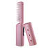 Maroon Asteria cordless mini hair straightener and comb for curly hair, USB rechargeable, compact haircare styling tool