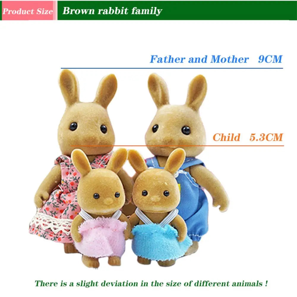 Cute rabbit doll from AliExpress, 1/12 micro dollhouse collection featuring reindeer, sheep, elephant, and squirrel figures.