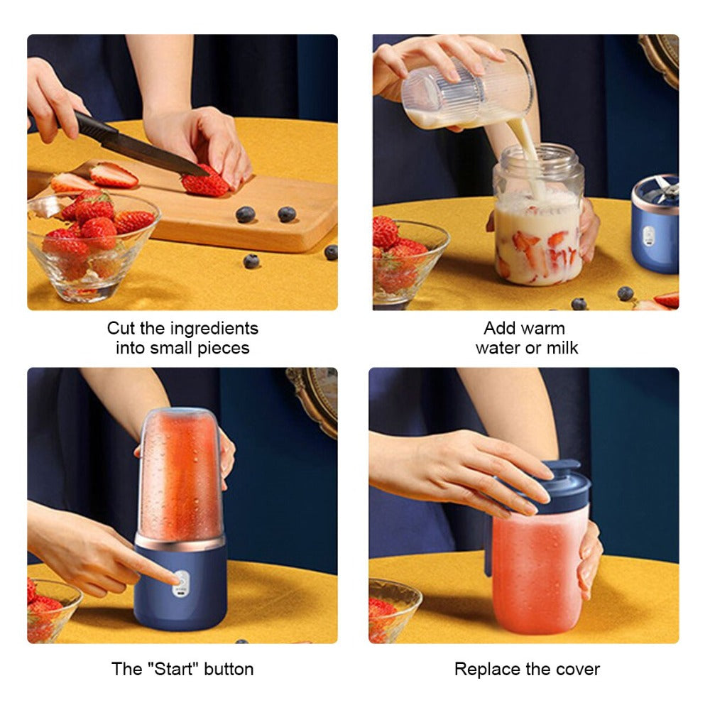 Yellow Pandora twin gear portable juice blender for kitchen use, featuring sleek design and high-quality construction.