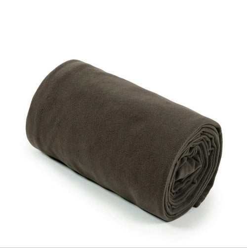 Yellow Pandora lightweight polar fleece camping sleeping bag shown, ideal for outdoor camping adventures and staying warm overnight.