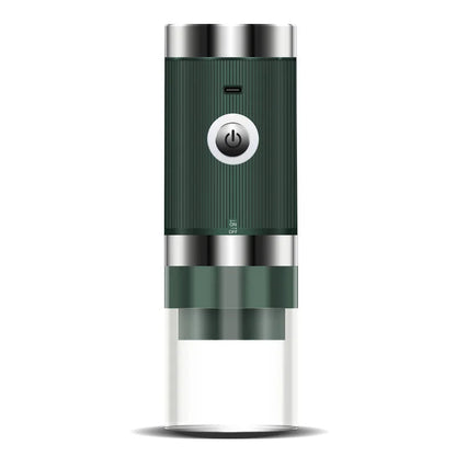 Maroon Asteria portable electric coffee grinder with USB charging, wireless design, compact kitchen appliance for fresh ground coffee.