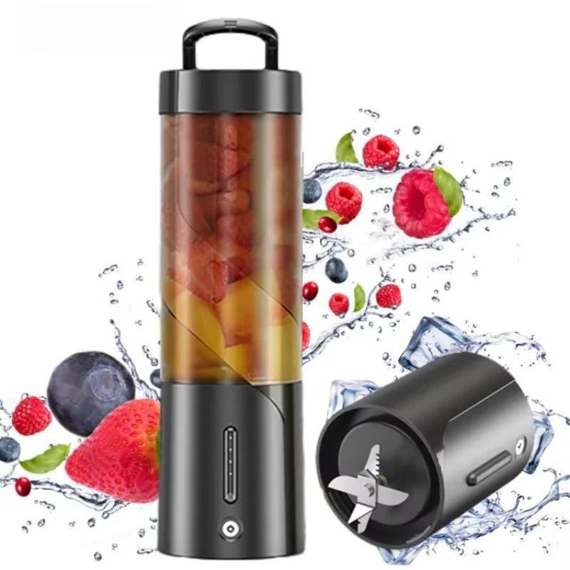 Maroon Asteria portable electric blender for fresh juice mixing, wireless charging, compact kitchen appliance for home use