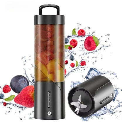 Maroon Asteria portable electric blender for fresh juice mixing, wireless charging, compact kitchen appliance for home use