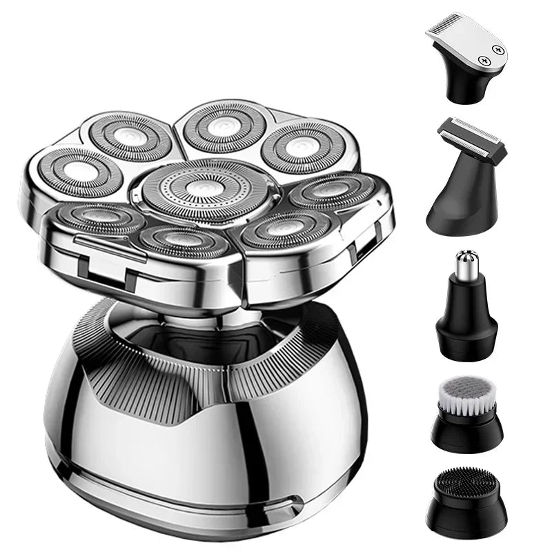 Maroon Asteria 9D Electric Shaver for men with full body wash, multi-function razor and hair removal capabilities.