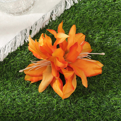 Raspberry Eurybia Hawaiian Flower Hair Clip with vibrant floral design for hair decoration and styling.