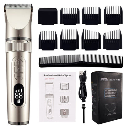 Maroon Asteria full body washable electric hair clipper with ceramic blades, professional fine haircare tool for precise trimming