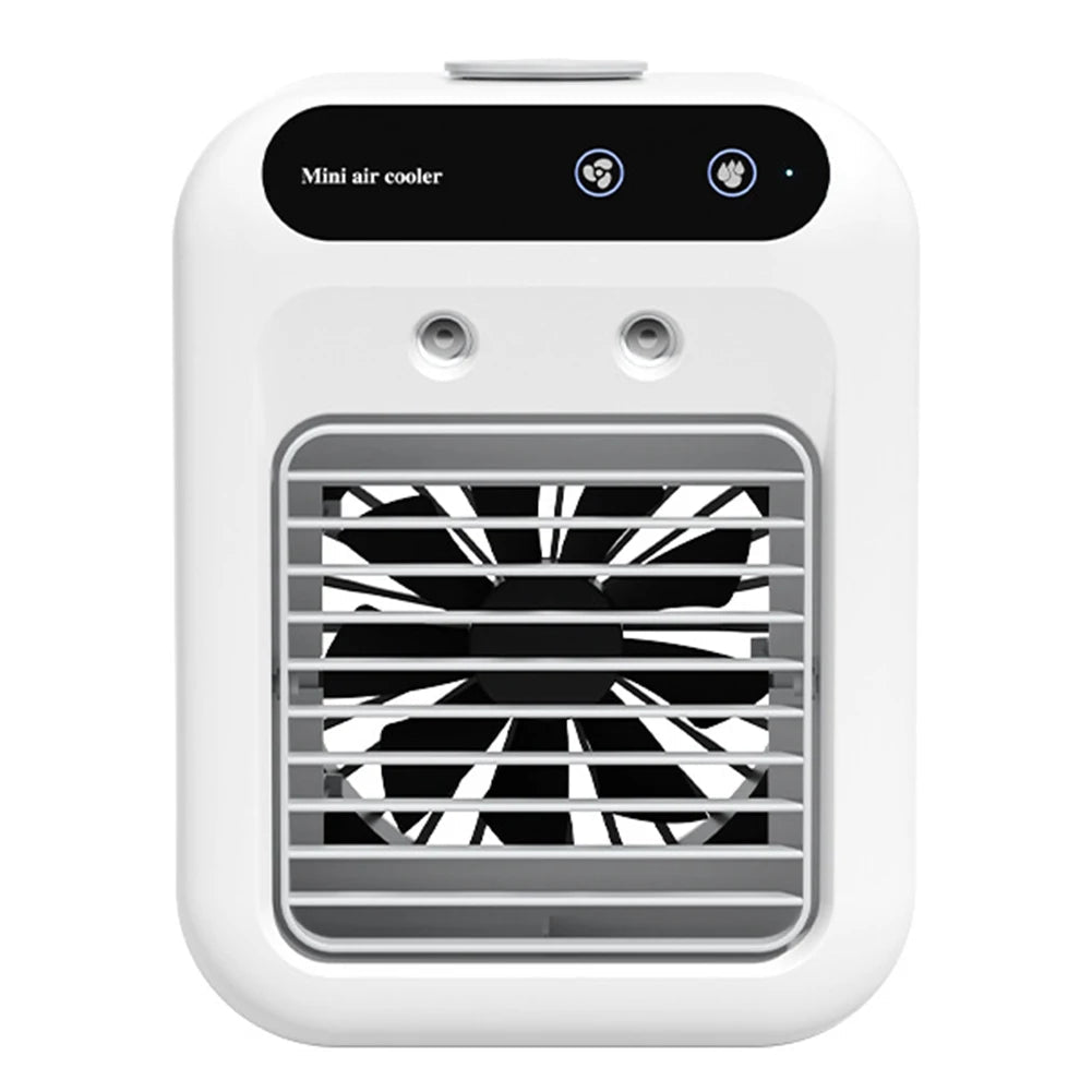 Maroon Asteria portable camping air conditioner fan with humidifier, dual-speed air cooling fan for outdoor use