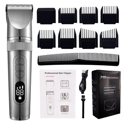 Maroon Asteria full body washable electric hair clipper with ceramic blades, professional fine detail for haircare grooming.