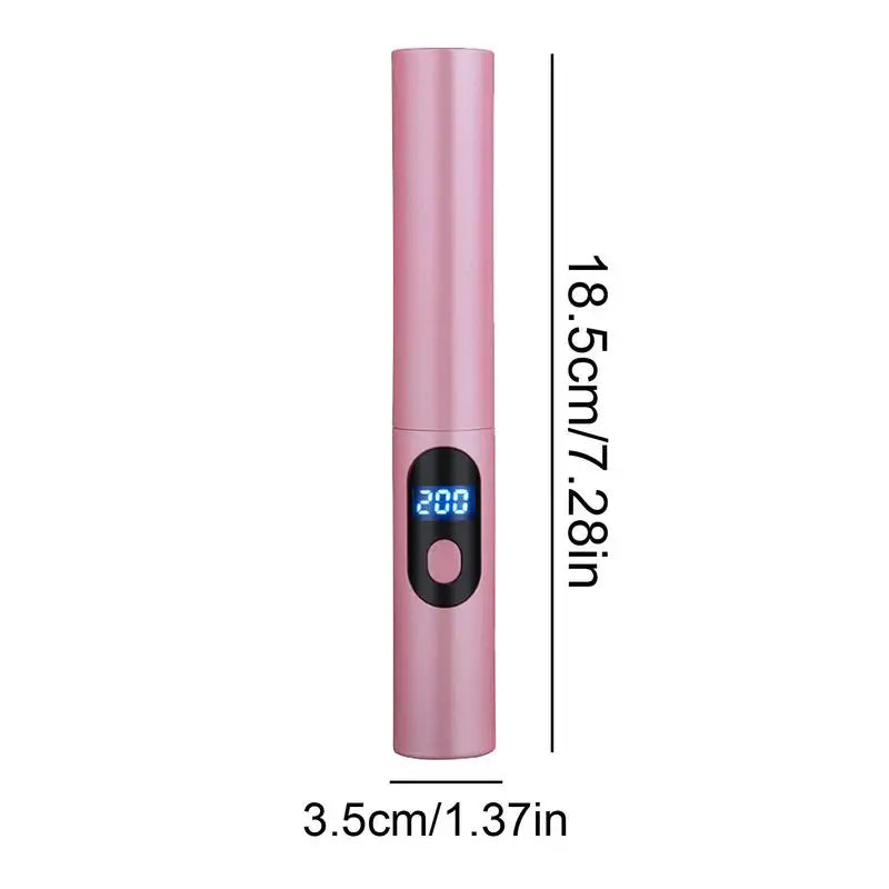 Maroon Asteria cordless USB rechargeable mini hair straightener comb for curly hair styling, compact and easy to use.