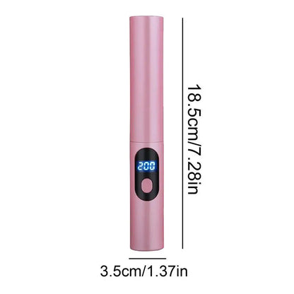 Maroon Asteria cordless USB rechargeable mini hair straightener comb for curly hair styling, compact and easy to use.