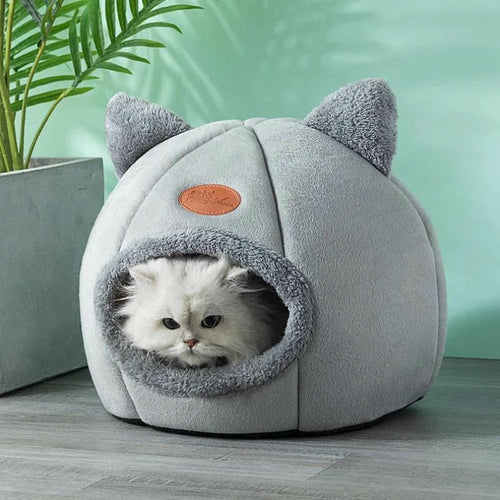 Yellow Pandora Cozy 2-in-1 pet house bed with soft fabric, combining a cozy sleeping area and a versatile blanket for pets.